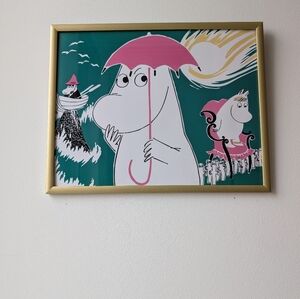 Moomin Print In Gold Frame
